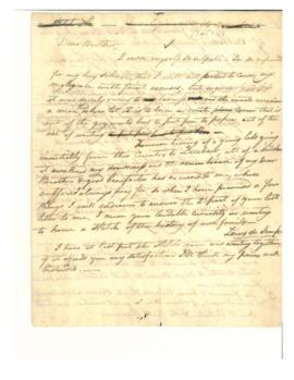 Genealogy of William Mortay-Charse, Hugh and Ann Fraser, "Dear Brother" letter