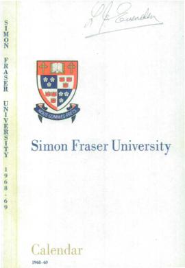 Simon Fraser University Calendar 1968-69