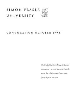 1998 Oct convocation program