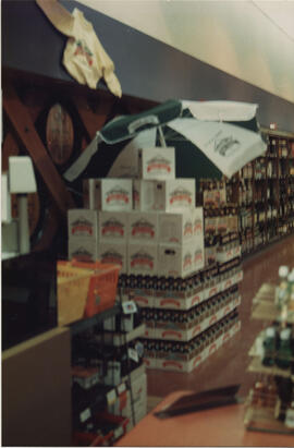 Display of Granville Island Brewing product in a government liquor store