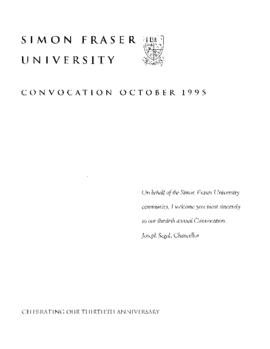 1995 Oct convocation program