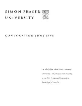 1996 June convocation program