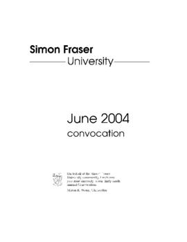 2004 June convocation program