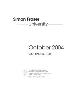 2004 Oct convocation program