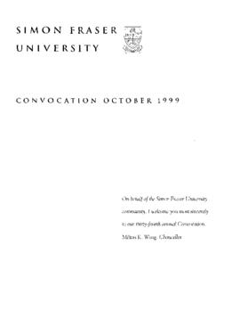 1999 Oct convocation program