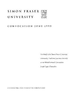1995 June convocation program