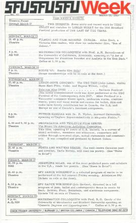 SFU Week No. 57, March 13, 1967