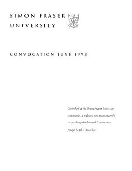 1998 June convocation program