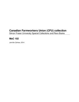 Canadian Farmworkers Union collection